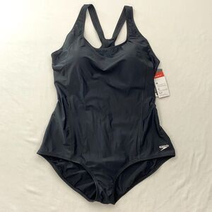 Speedo PowerFlex Bathing Suit Racer Back 1 Pc Wireless UPF 50+ Womens 24